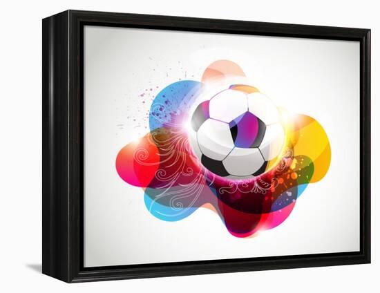 Abstract Colorful Football Banner-Slamer-Framed Stretched Canvas