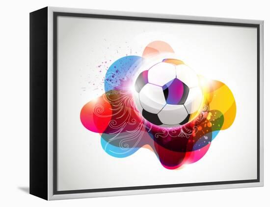 Abstract Colorful Football Banner-Slamer-Framed Stretched Canvas