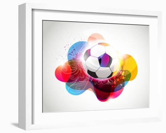 Abstract Colorful Football Banner-Slamer-Framed Art Print