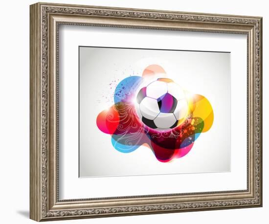 Abstract Colorful Football Banner-Slamer-Framed Premium Giclee Print