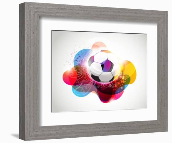 Abstract Colorful Football Banner-Slamer-Framed Premium Giclee Print