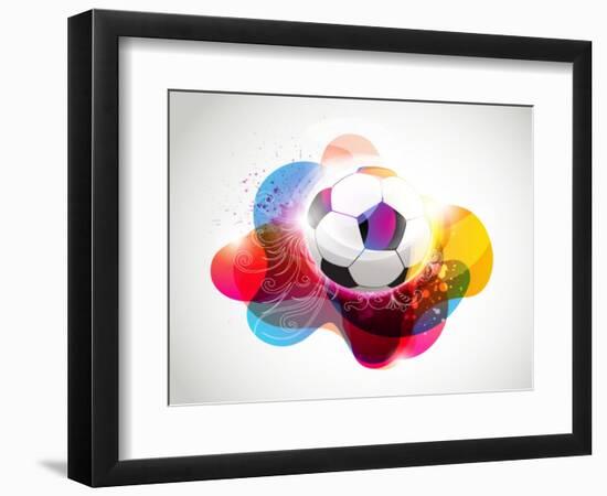 Abstract Colorful Football Banner-Slamer-Framed Premium Giclee Print