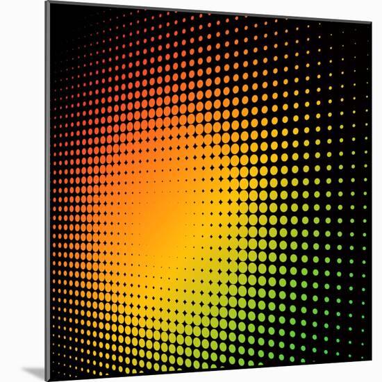 Abstract Colorful Halftone Background with Copy Space.-tuulijumala-Mounted Art Print