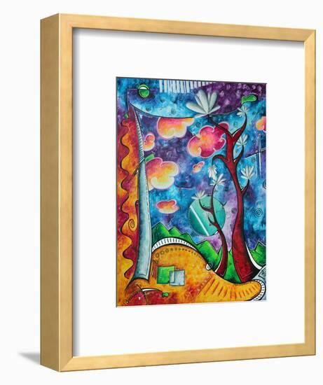 Abstract Colorful Landscape PoP Art-Megan Aroon Duncanson-Framed Art Print