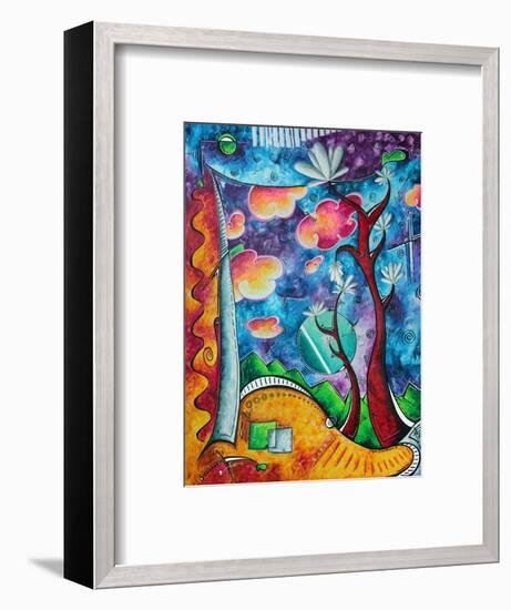 Abstract Colorful Landscape PoP Art-Megan Aroon Duncanson-Framed Art Print