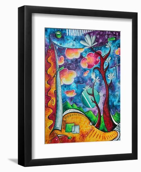 Abstract Colorful Landscape PoP Art-Megan Aroon Duncanson-Framed Art Print