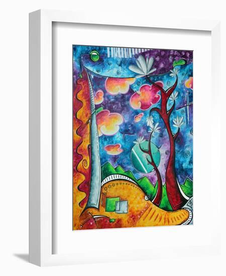 Abstract Colorful Landscape PoP Art-Megan Aroon Duncanson-Framed Art Print