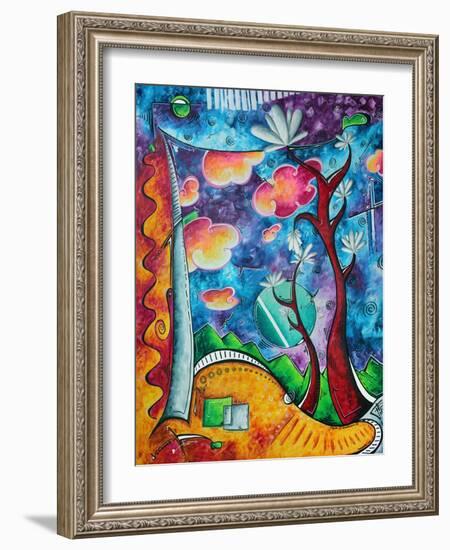 Abstract Colorful Landscape PoP Art-Megan Aroon Duncanson-Framed Art Print