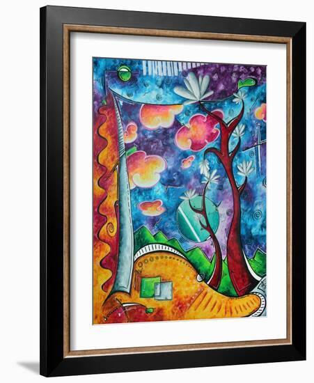 Abstract Colorful Landscape PoP Art-Megan Aroon Duncanson-Framed Art Print