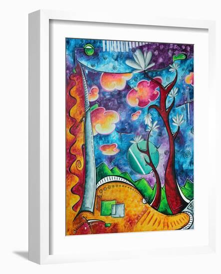 Abstract Colorful Landscape PoP Art-Megan Aroon Duncanson-Framed Art Print