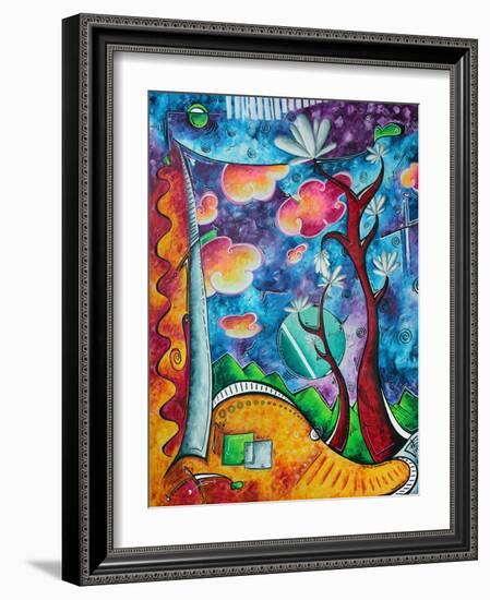 Abstract Colorful Landscape PoP Art-Megan Aroon Duncanson-Framed Art Print