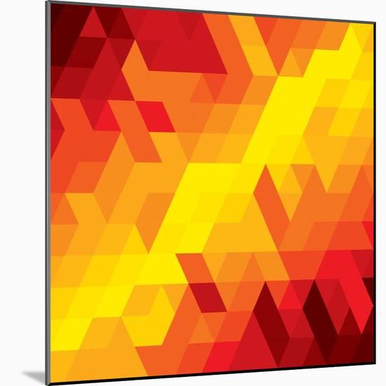 Abstract Colorful Of Diamond, Cube And Square Shapes-smarnad-Mounted Premium Giclee Print