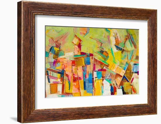 Abstract Colorful Oil Canvas-null-Framed Art Print