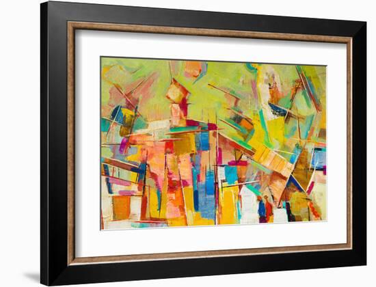 Abstract Colorful Oil Canvas-null-Framed Art Print