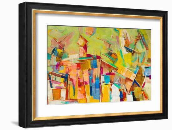 Abstract Colorful Oil Canvas-null-Framed Art Print