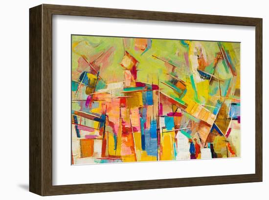 Abstract Colorful Oil Canvas-null-Framed Art Print