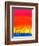 Abstract Colorful Oil Painting Landscape on Canvas. Semi- Abstract Image of Tree and Red Sky. Sprin-pluie_r-Framed Art Print