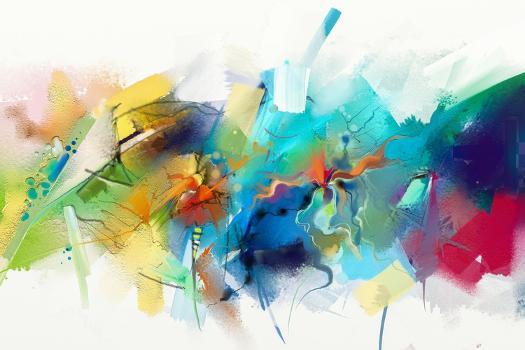 Premium Photo  Abstract art background hand drawn acrylic painting  brushstrokes colorful texture acrylic paint on canvas picture for artwork  design modern contemporary art