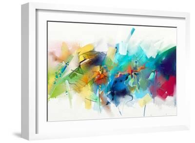 Abstract Colorful Oil Painting on Canvas Texture. Hand Drawn Brush Stroke,  Oil Color Paintings Back' Art Print - pluie_r 