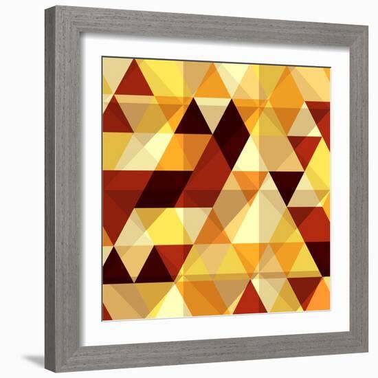 Abstract Colorful Polygon Background-meikis-Framed Art Print