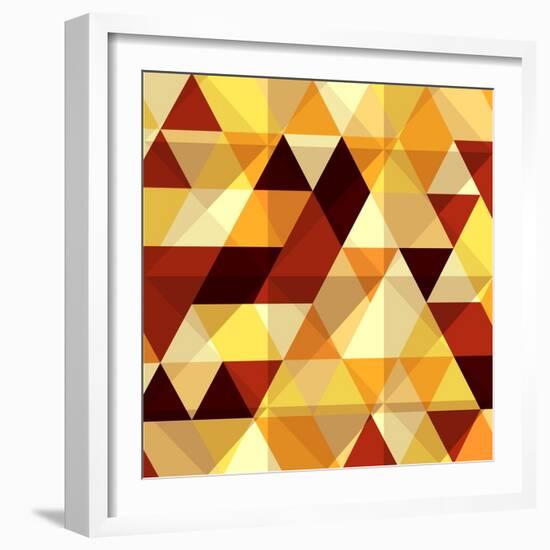 Abstract Colorful Polygon Background-meikis-Framed Art Print