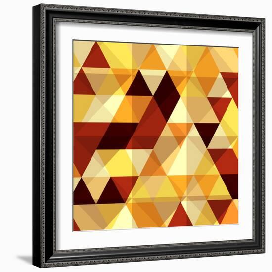 Abstract Colorful Polygon Background-meikis-Framed Art Print