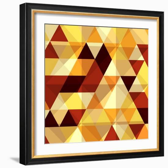 Abstract Colorful Polygon Background-meikis-Framed Art Print