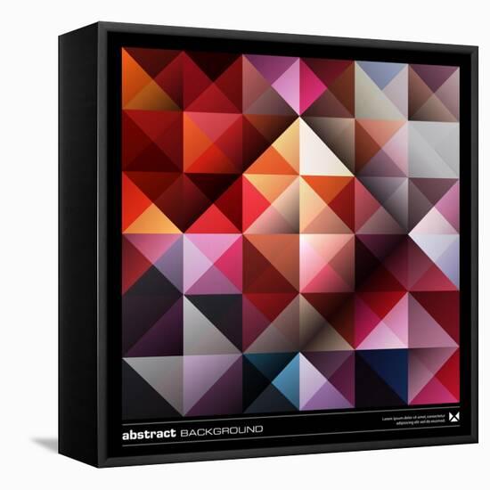 Abstract Colorful Triangles Background. Vector.-adistock-Framed Stretched Canvas