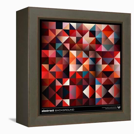 Abstract Colorful Triangles Background. Vector.-adistock-Framed Stretched Canvas