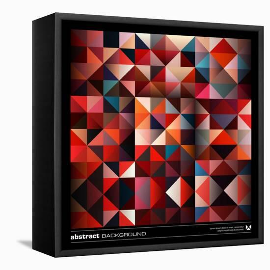 Abstract Colorful Triangles Background. Vector.-adistock-Framed Stretched Canvas