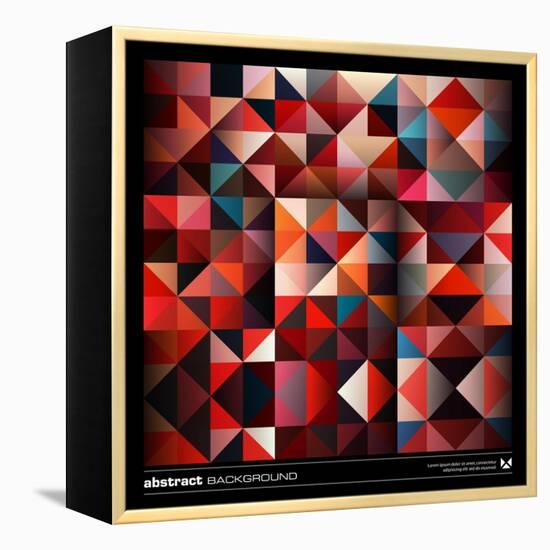 Abstract Colorful Triangles Background. Vector.-adistock-Framed Stretched Canvas