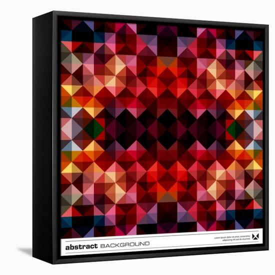 Abstract Colorful Triangles Background. Vector.-adistock-Framed Stretched Canvas