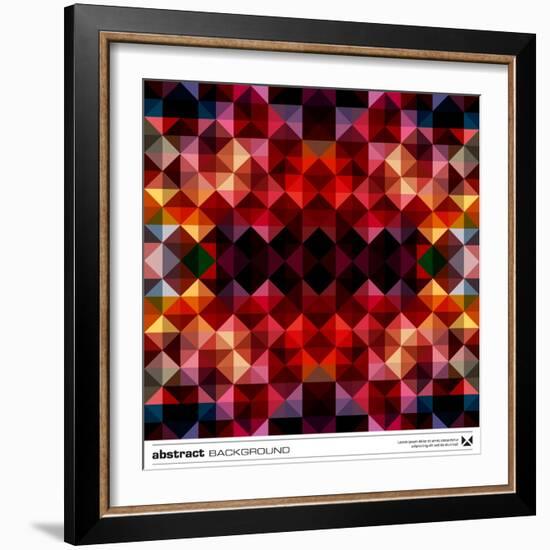 Abstract Colorful Triangles Background. Vector.-adistock-Framed Art Print