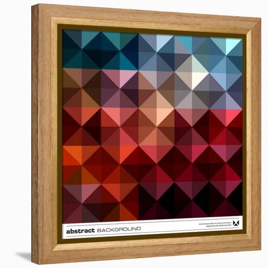 Abstract Colorful Triangles Background. Vector.-adistock-Framed Stretched Canvas