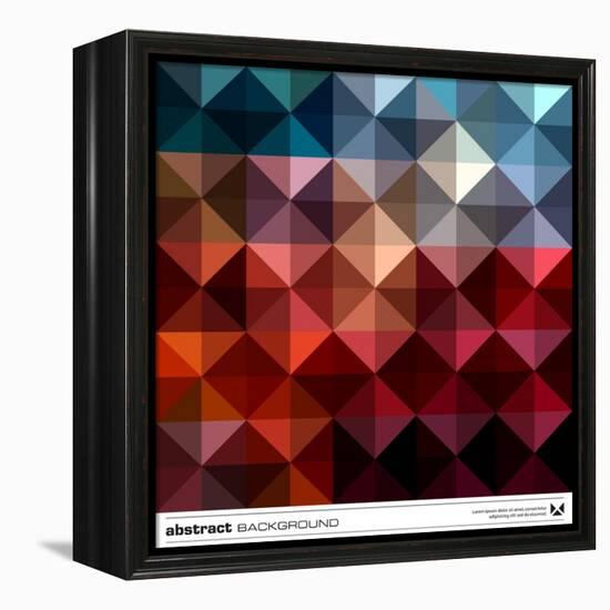 Abstract Colorful Triangles Background. Vector.-adistock-Framed Stretched Canvas