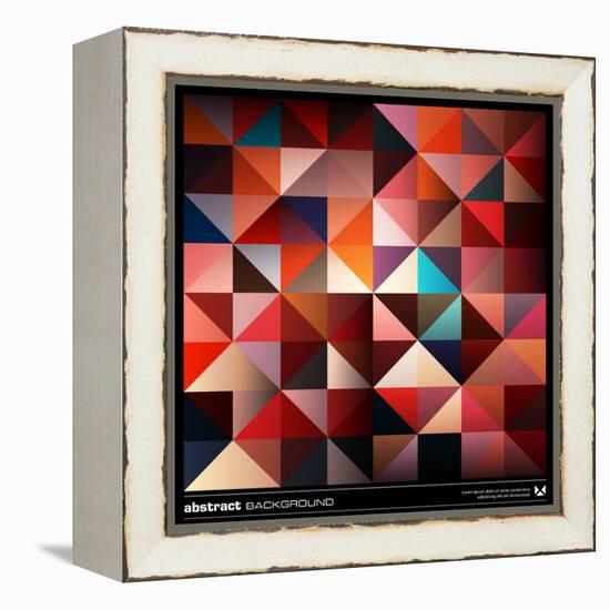 Abstract Colorful Triangles Background. Vector.-adistock-Framed Stretched Canvas