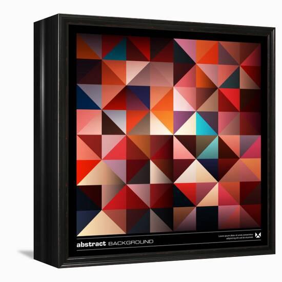 Abstract Colorful Triangles Background. Vector.-adistock-Framed Stretched Canvas