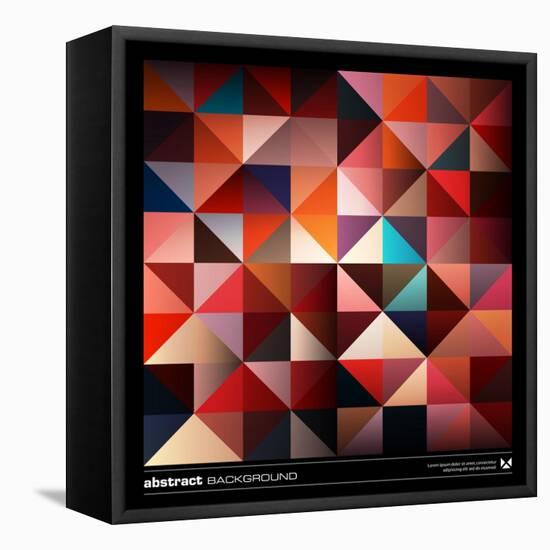 Abstract Colorful Triangles Background. Vector.-adistock-Framed Stretched Canvas