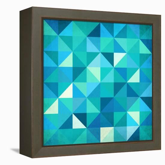 Abstract Colorful Triangles-art_of_sun-Framed Stretched Canvas