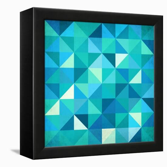 Abstract Colorful Triangles-art_of_sun-Framed Stretched Canvas