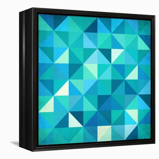 Abstract Colorful Triangles-art_of_sun-Framed Stretched Canvas