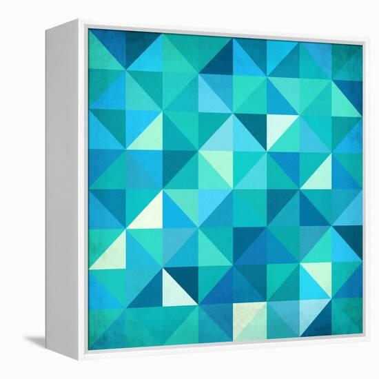 Abstract Colorful Triangles-art_of_sun-Framed Stretched Canvas
