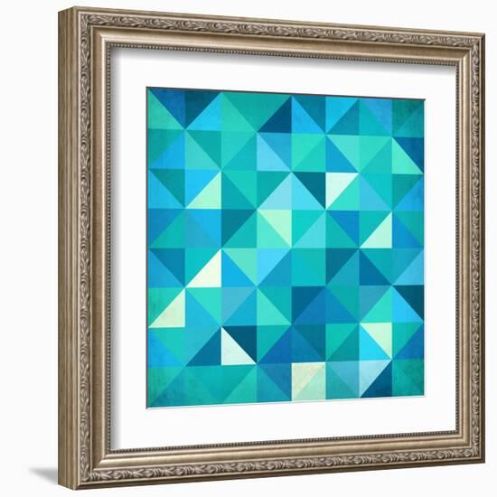 Abstract Colorful Triangles-art_of_sun-Framed Art Print