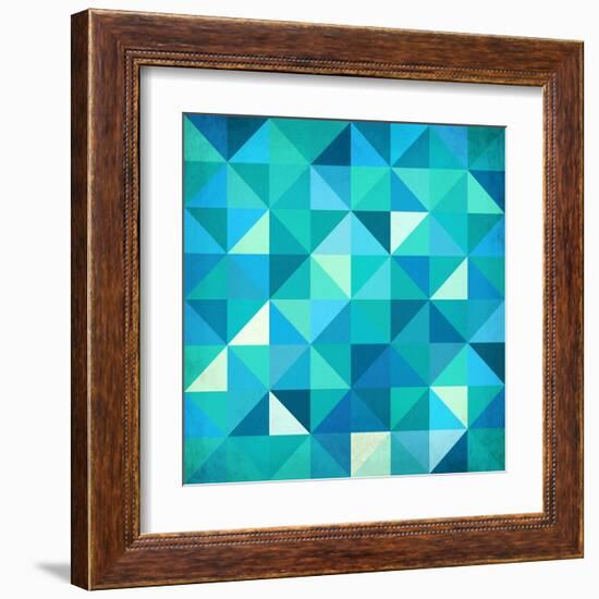 Abstract Colorful Triangles-art_of_sun-Framed Art Print