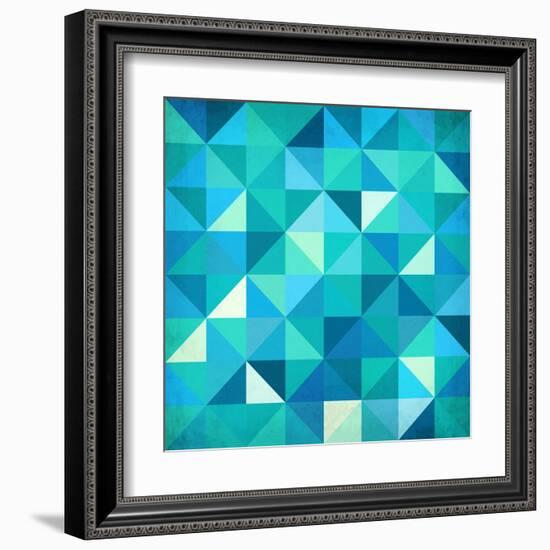 Abstract Colorful Triangles-art_of_sun-Framed Art Print