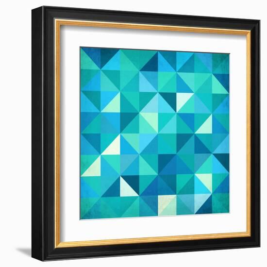 Abstract Colorful Triangles-art_of_sun-Framed Art Print