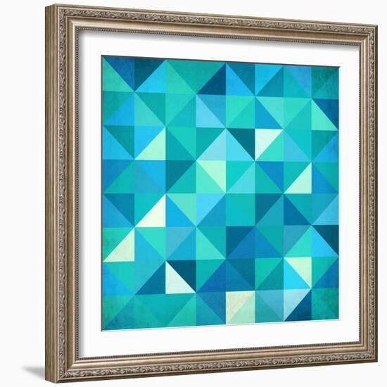 Abstract Colorful Triangles-art_of_sun-Framed Art Print