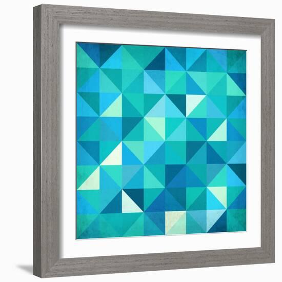 Abstract Colorful Triangles-art_of_sun-Framed Art Print