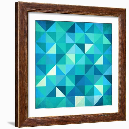 Abstract Colorful Triangles-art_of_sun-Framed Art Print