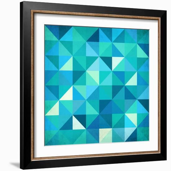 Abstract Colorful Triangles-art_of_sun-Framed Art Print